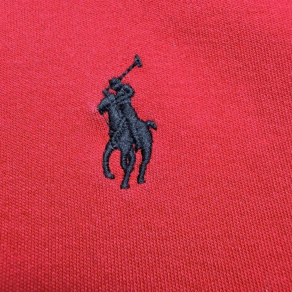 Polo Ralph Lauren XXL Track Red Cotton Pony Logo Knit Performance Jacket